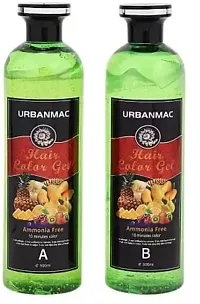 Fruit vinegar 10 minuet Hair Color gel A + B, Black, No ammonia 1000ML-thumb1