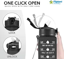 Stylish Black Time Markings Leak Proof Sport Bottles 1000 ml-thumb3