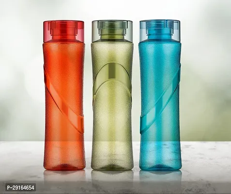 Flipkart SmartBuy unique design Fridge Bottle Set of 3, Office Bottle /Gym Bottle 1000 ml Bottle (Pack of 3, Multicolor, PET)-thumb0