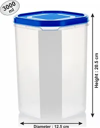 2Mech Plastic Grocery Container  - 2000 ml, 3000 ml, 4000 ml (Pack of 3, Blue)-thumb3