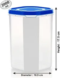 2Mech Plastic Grocery Container  - 2000 ml, 3000 ml, 4000 ml (Pack of 3, Blue)-thumb2