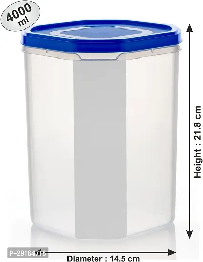 2Mech Plastic Grocery Container  - 2000 ml, 3000 ml, 4000 ml (Pack of 3, Blue)-thumb5