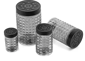 2Mech Plastic Grocery Container  - 250 ml, 350 ml, 650 ml, 1200 ml (Pack of 24, Black)-thumb3