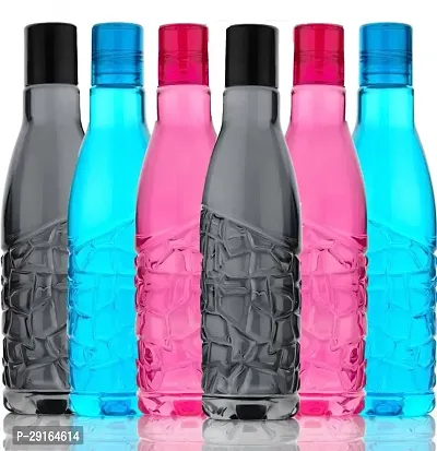 Stylish Plastic Fridge Water Bottle Set Of 6-thumb0