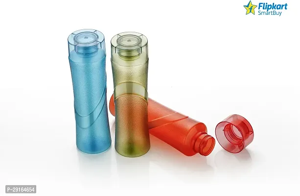 Flipkart SmartBuy unique design Fridge Bottle Set of 3, Office Bottle /Gym Bottle 1000 ml Bottle (Pack of 3, Multicolor, PET)-thumb2