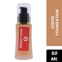 MISS LIRENN? Liquid Waterproof Foundation, Matte Finishing, 50 ML, Beige Color, Shade No-01-thumb1