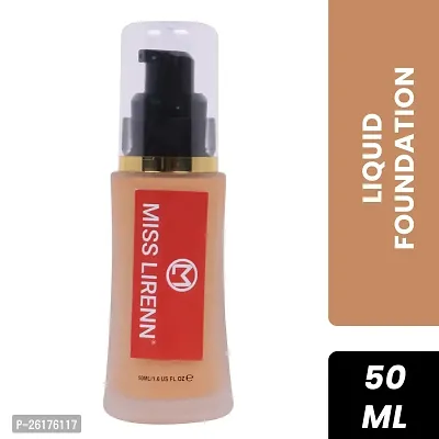 MISS LIRENN? Liquid Waterproof Foundation, Matte Finishing, 50 ML, Beige Color, Shade No-01-thumb2