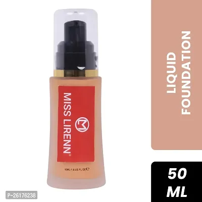 MISS LIRENN? Liquid Waterproof Foundation, Matte Finishing, 50 ML, Beige Color, Shade No-03-thumb2