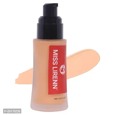 MISS LIRENN? Liquid Waterproof Foundation, Matte Finishing, 50 ML, Beige Color, Shade No-03