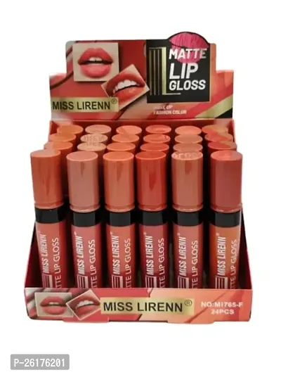 MISS LIRENN Matte Lip Gloss, Light Weight, Non-Sticky, Smudge Proof, Multicolor, Strawberry Flavour, 6 ML, Pack of 6 | Lip_Gloss_1_(1to6)