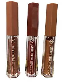 MISS LIRENN Sweet Kiss Matte Lip Gloss, Light Weight, Non-Sticky, Smudge Proof, Multicolor, Strawberry Flavour, 6 ML, Pack of 3 | Lip_Gloss_2_D1-thumb1