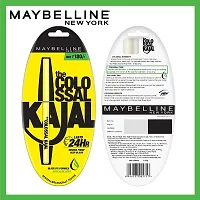 Maybelline New York Colossal Kajal, Intense Colour, Waterproof, Long lasting 24Hrs Stay, Black, 0.35g, Pack of 2-thumb1