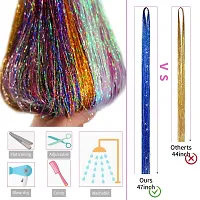 Miss Lirenn Colored Clip in Hair Extensions  Wigs Long Straight Rainbow Color Hair Extensions for Kids Girls Women in Festival Party - Multicolor, Pack of 12-thumb1