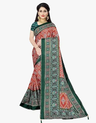 Elegant Art Silk Saree with Blouse piece 