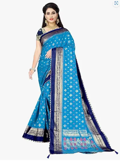 Stylish Art Silk Saree with Blouse piece For Women