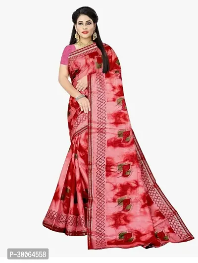 Stylish Silk Multicoloured Printed Saree With Blouse Piece