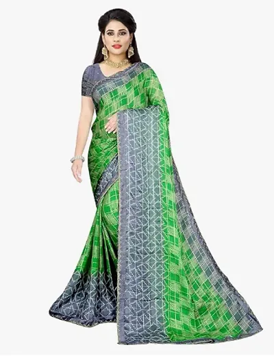 Stylish Linen Saree with Blouse piece For Women