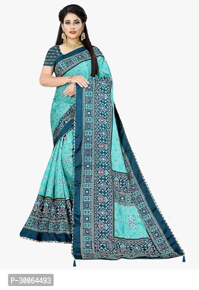 Stylish Dola Silk Blue Self Pattern Saree With Blouse Piece