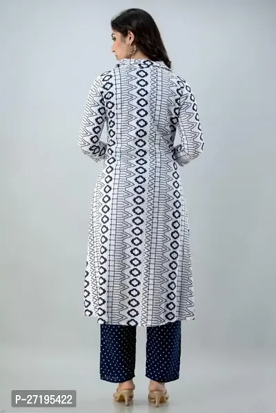 Stylish White Rayon Kurta Bottom Set For Women-thumb2