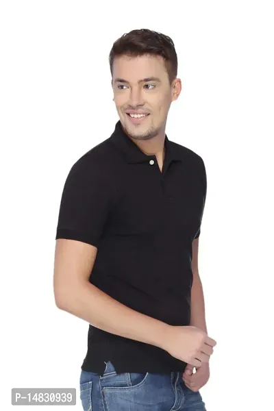 Reliable Multicoloured Cotton Blend Solid Polos For Men-thumb2