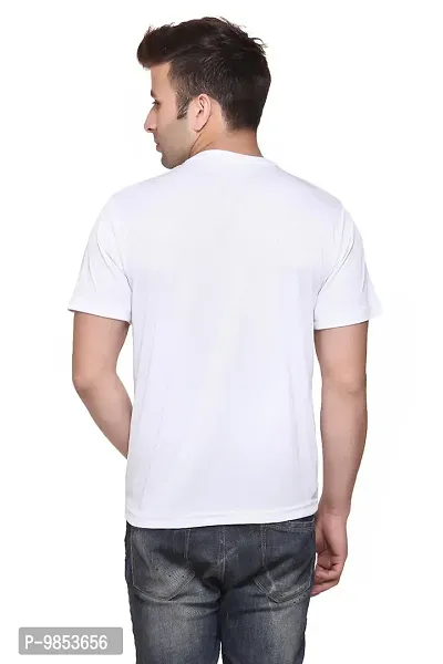 Reliable Multicoloured Polycotton Solid Round Neck Tees For Men-thumb3