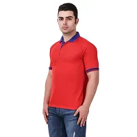 Reliable Multicoloured Cotton Blend Self Pattern Round Neck Tees For Men-thumb1