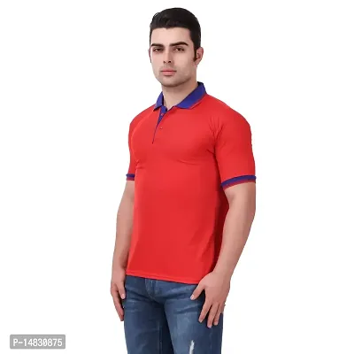 Reliable Multicoloured Cotton Blend Self Pattern Round Neck Tees For Men-thumb2