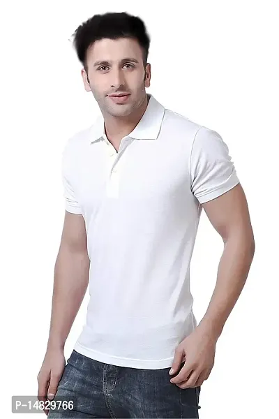 Reliable Multicoloured Cotton Blend Solid Polos For Men-thumb2