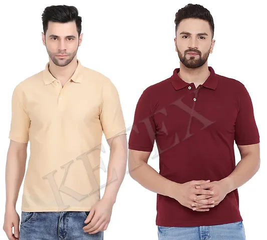 Reliable Polycotton Solid Polos For Men