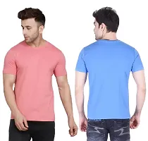 Reliable Multicoloured Polyester Solid Round Neck Tees For Men-thumb1