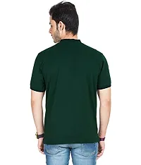 Reliable Multicoloured Cotton Blend Solid Polos For Men-thumb1