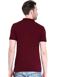 Reliable Multicoloured Cotton Blend Solid Polos For Men-thumb2