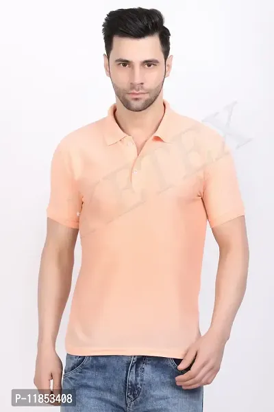 Reliable Multicoloured Cotton Blend Solid Polos For Men-thumb2