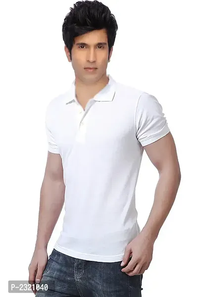 Multicoloured Cotton Blend Polos For Men-thumb2