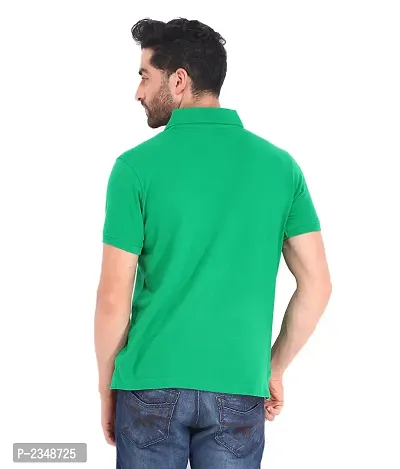 Reliable Multicoloured Polyester Blend Solid Polos For Men-thumb3