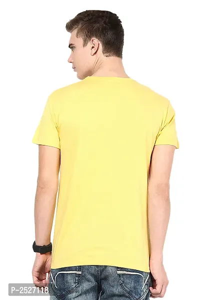 Reliable Multicoloured Polyester Blend Solid Round Neck Tees For Men-thumb3