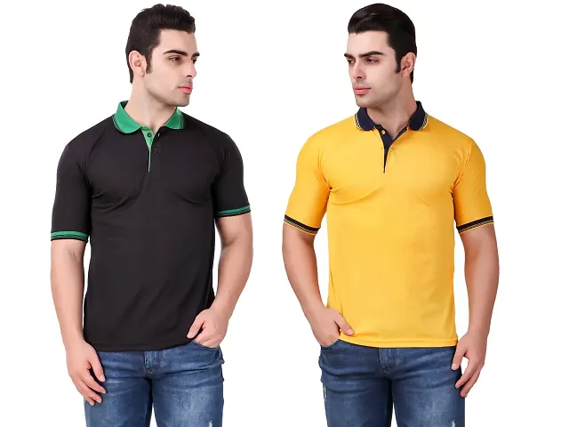 Mens Half Sleeves Polo T-shirt (Pack of 2)