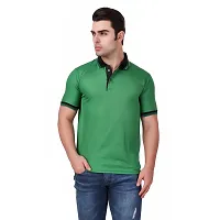 Reliable Multicoloured Polyester Blend Solid Polos For Men-thumb3