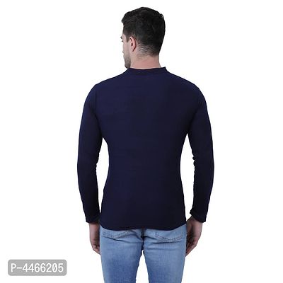 Reliable Multicoloured Cotton Blend Solid Henley Tees For Men-thumb3