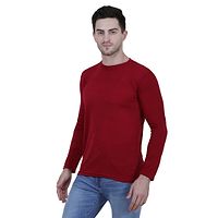 Reliable Multicoloured Cotton Blend Solid Round Neck Tees For Men-thumb1