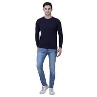 Reliable Multicoloured Cotton Blend Solid Round Neck Tees For Men-thumb3