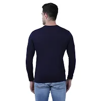 Men's Multicoloured Cotton Blend Solid Round Neck Tees (Pack of 2)-thumb1