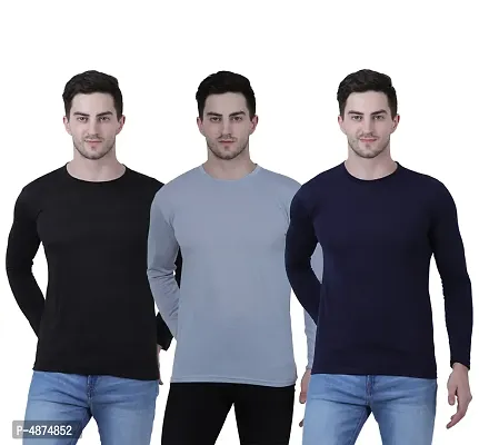 Multicoloured Cotton Blend Tshirt For Men-thumb0
