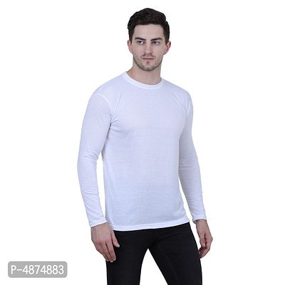 Men's Multicoloured Cotton Blend Solid Round Neck Tees (Pack of 4)-thumb4