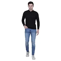 Men's Multicoloured Cotton Blend Solid Henley Tees (Pack of 2)-thumb3