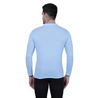 Reliable Multicoloured Cotton Blend Solid Henley Tees For Men-thumb1