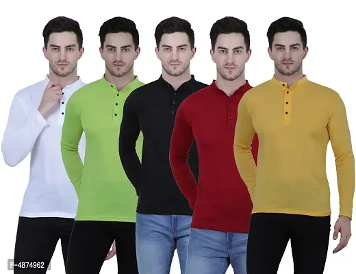 Multicoloured Cotton Blend Tshirt For Men