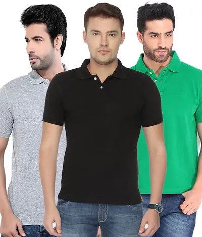 Multicolored Cotton Blend Polo Tees