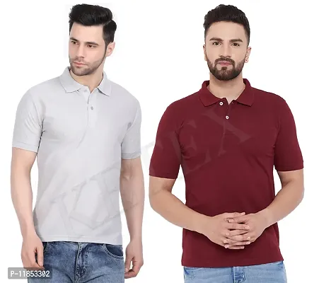 Reliable Multicoloured Polycotton Solid Polos For Men