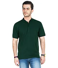 Reliable Multicoloured Cotton Blend Solid Polos For Men-thumb2